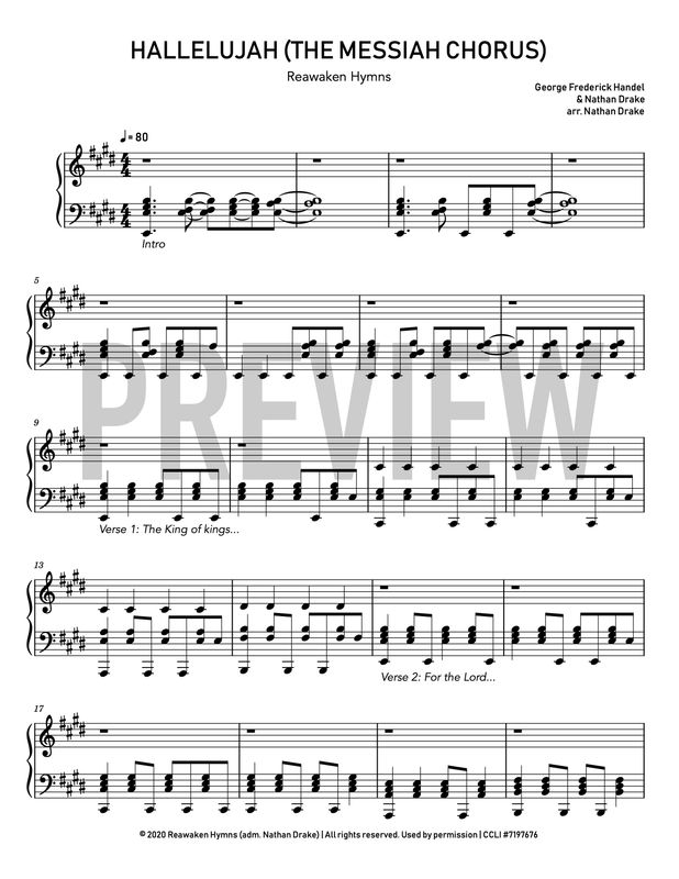 Hallelujah (The Messiah Chorus) - Piano Sheet Music