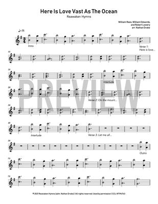 Here Is Love Vast As the Ocean - Piano Sheet Music