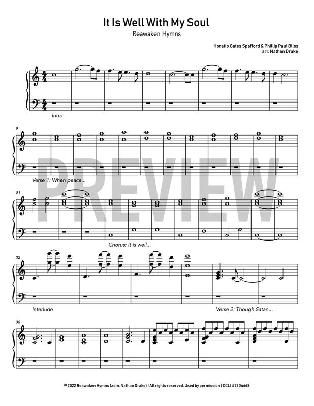 It Is Well With My Soul - Piano Sheet Music