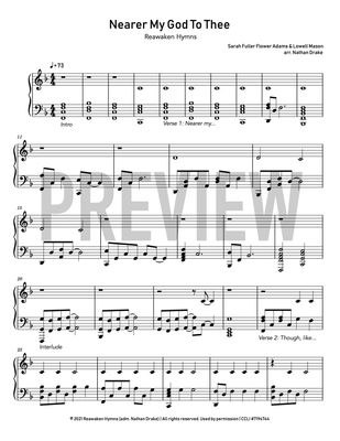 Nearer My God to Thee - Piano Sheet Music