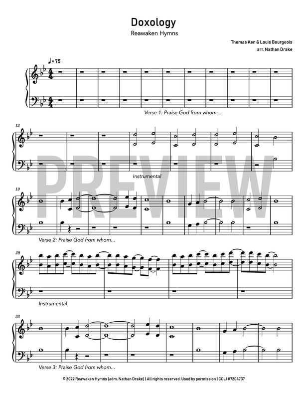 Doxology - Piano Sheet Music