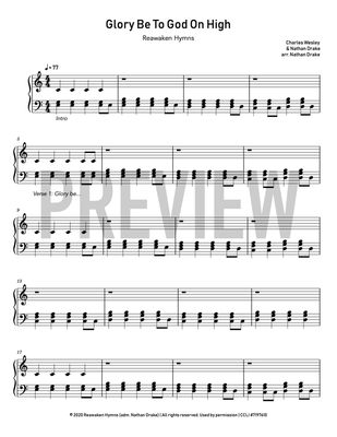 Glory Be To God On High - Piano Sheet Music