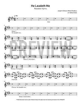 He Leadeth Me - Piano Sheet Music