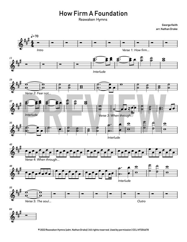 How Firm a Foundation - Piano Sheet Music