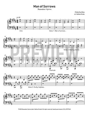 Man of Sorrows - Piano Sheet Music