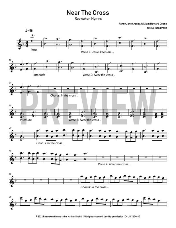 Near the Cross - Piano Sheet Music