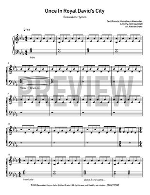 Once In Royal David&#39;s City - Piano Sheet Music