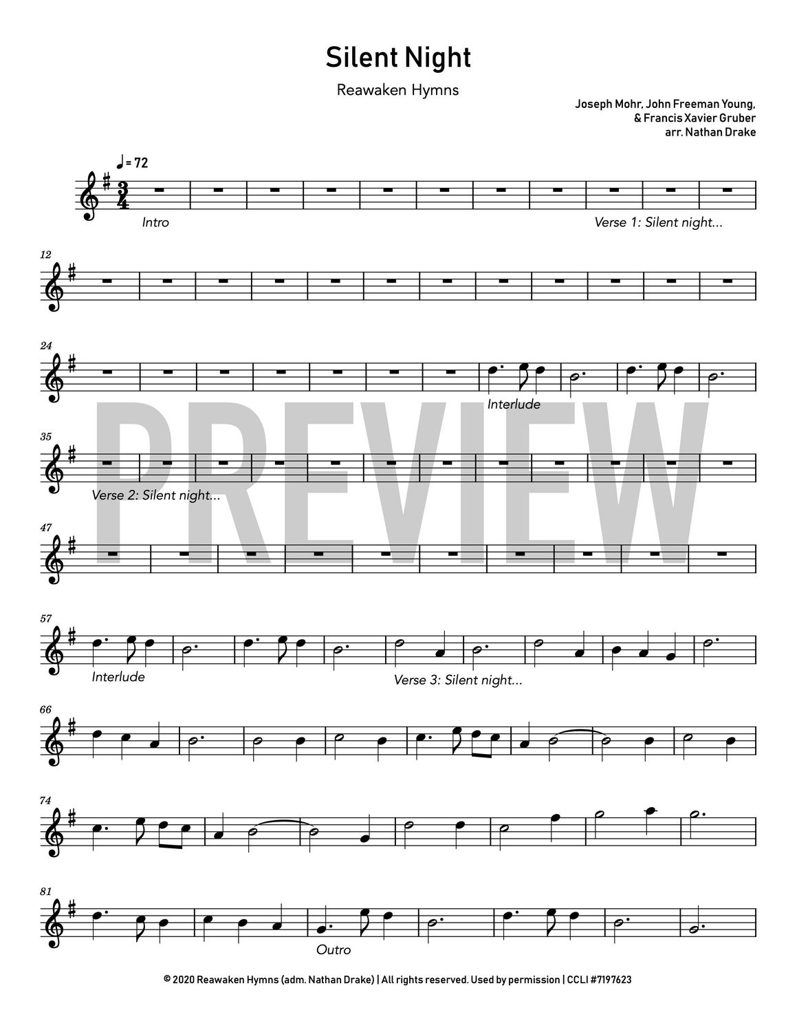 Silent Night - Piano Sheet Music