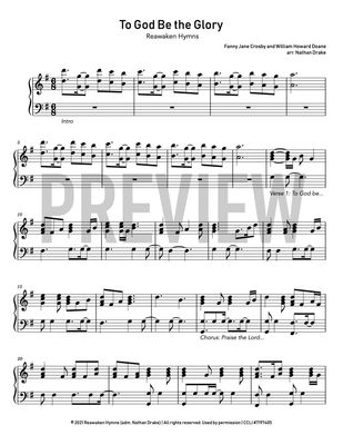 To God Be the Glory - Piano Sheet Music