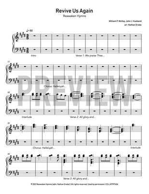 Revive Us Again - Piano Sheet Music