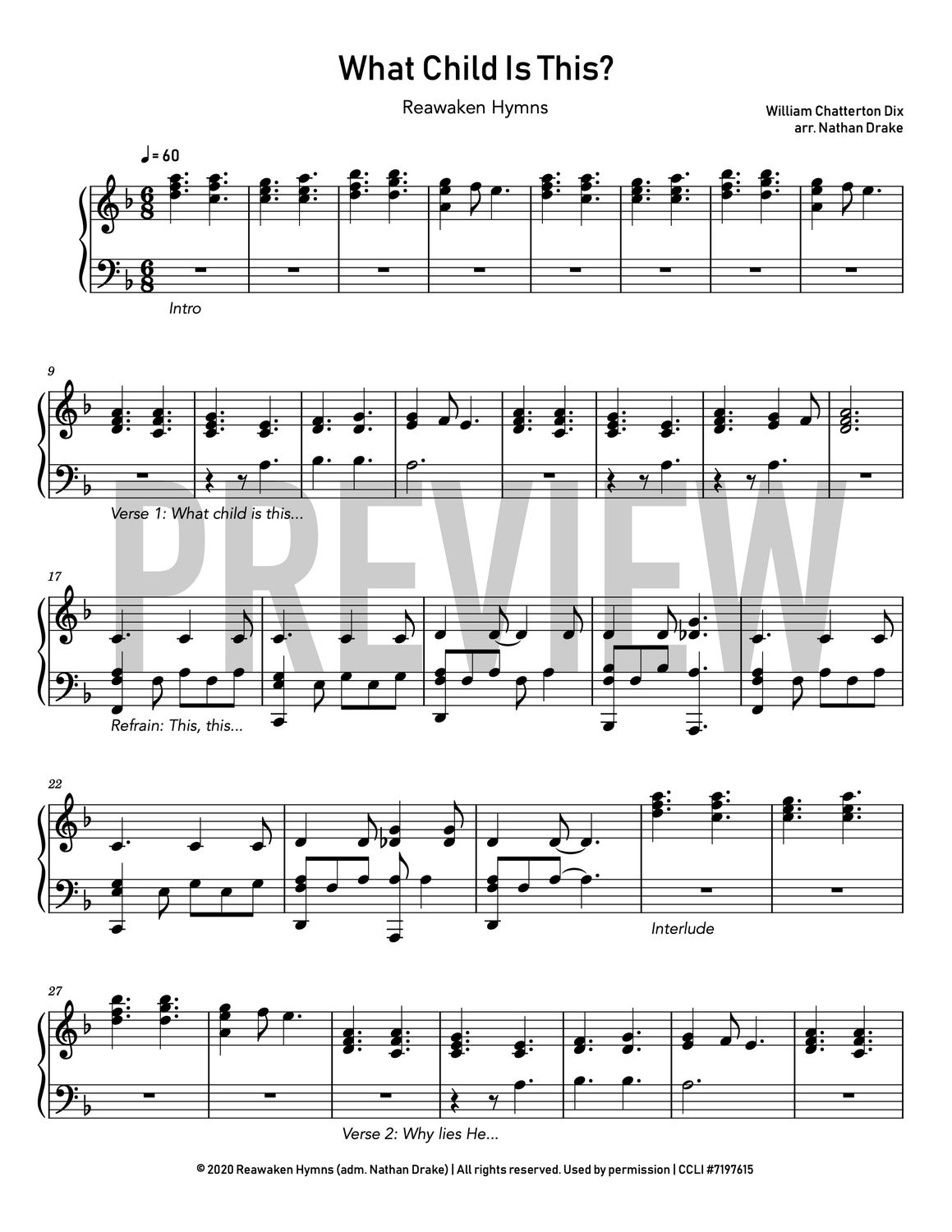 What Child Is This - Piano Sheet Music