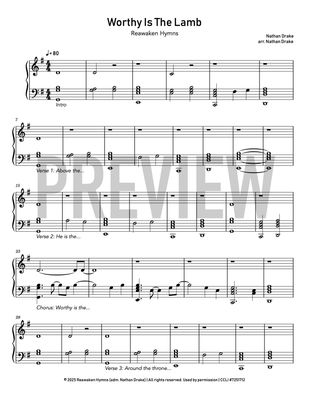 Worthy Is The Lamb - Piano Sheet Music