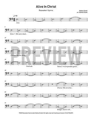 Alive In Christ - Cello Sheet Music
