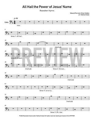 All Hail the Power of Jesus&#39; Name - String Sheet Music (2 parts)