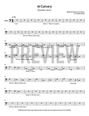 At Calvary - Cello Sheet Music