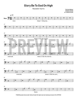 Glory Be To God On High - String Sheet Music (4 parts)