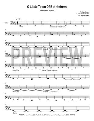 O Little Town Of Bethlehem - Cello Sheet Music (3 parts) O Little Town Of Bethlehem - Cello Sheet Music (3 parts)