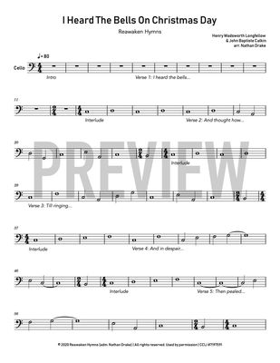I Heard The Bells On Christmas Day - Cello Sheet Music