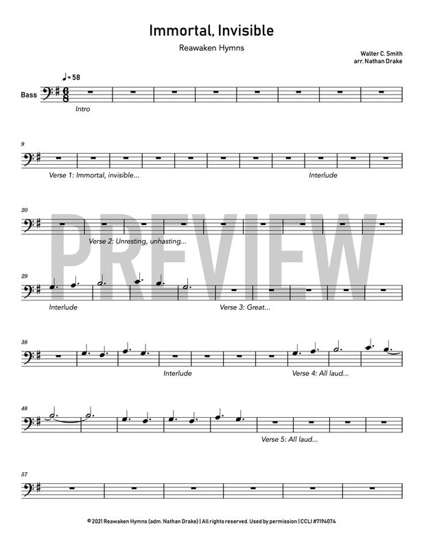 Immortal, Invisible - String Sheet Music (3 parts)