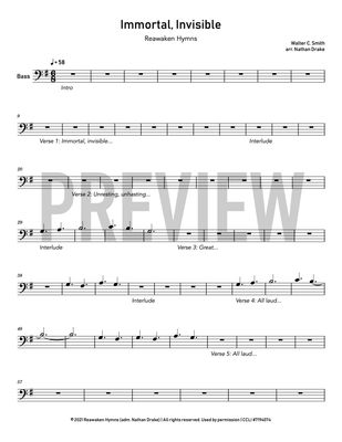 Immortal, Invisible - String Sheet Music (3 parts)