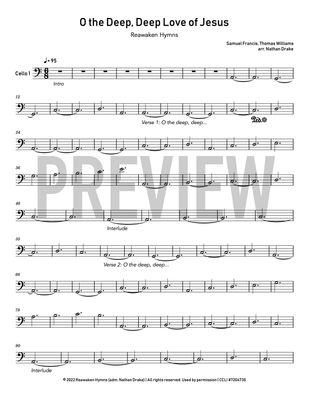 O the Deep Deep Love of Jesus - Cello Sheet Music (2 parts)