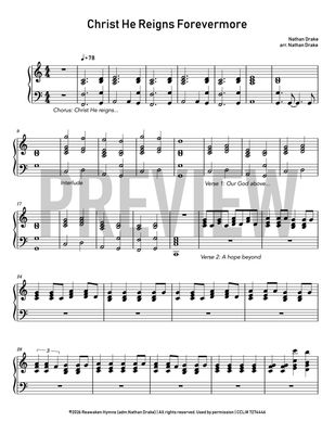 Christ He Reigns Forevermore - Piano Sheet Music