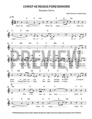 Christ He Reigns Forevermore - Lead Sheet