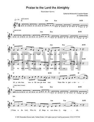 Praise to the Lord the Almighty - Lead Sheet