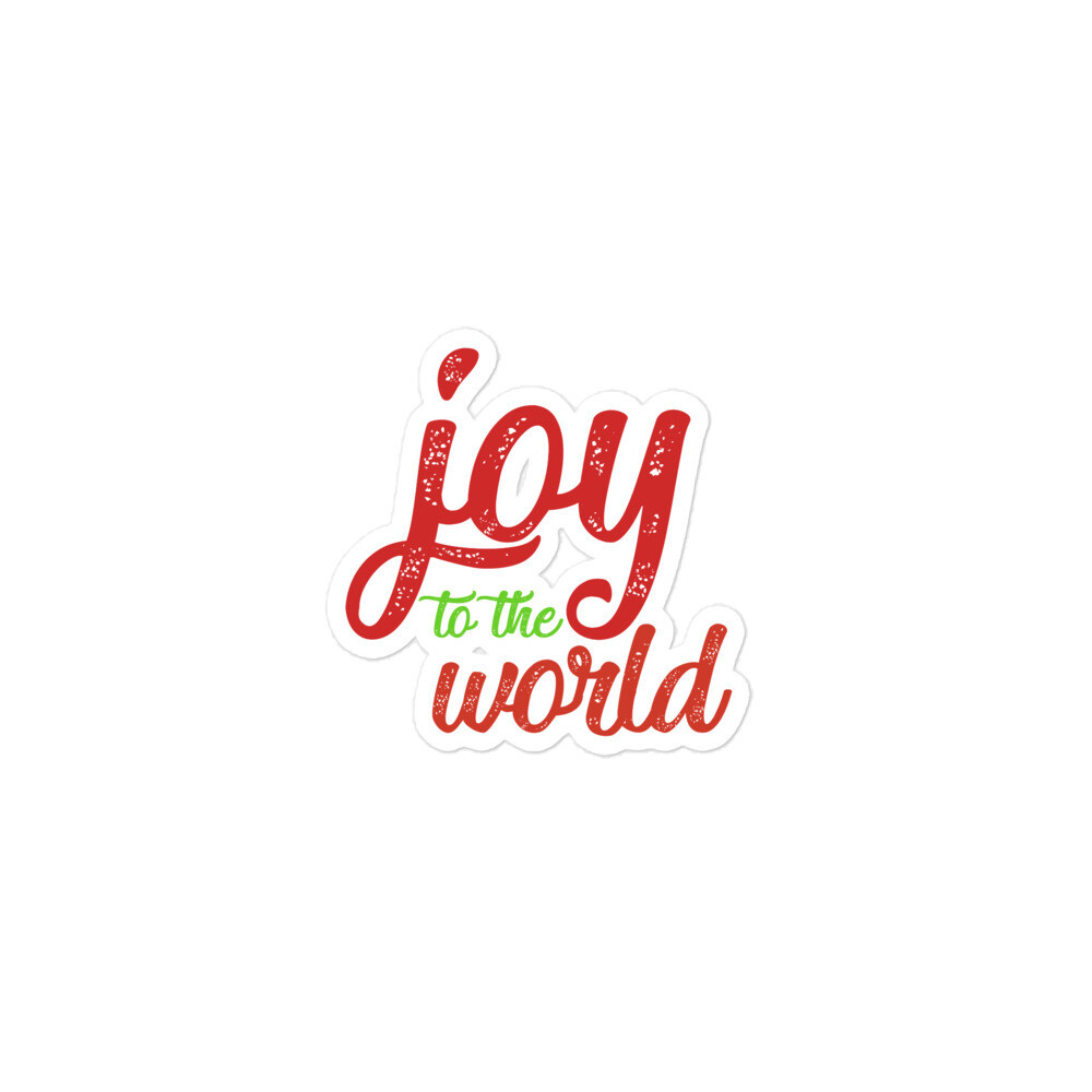 Joy to the World sticker, Size: 3x3