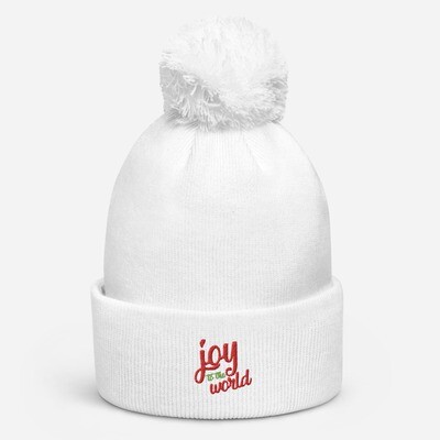 Joy to the World Pom Pom Beanie