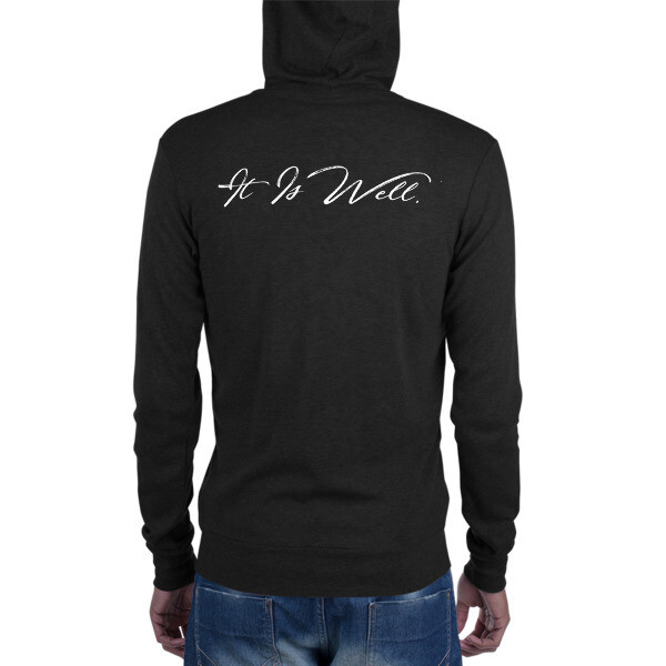 "It Is Well" Lightweight Zip Hoodie