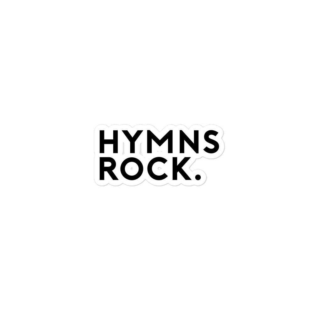 Hymns Rock Sticker, Size: 3x3