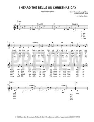 I Heard The Bells On Christmas Day - Lead Sheet