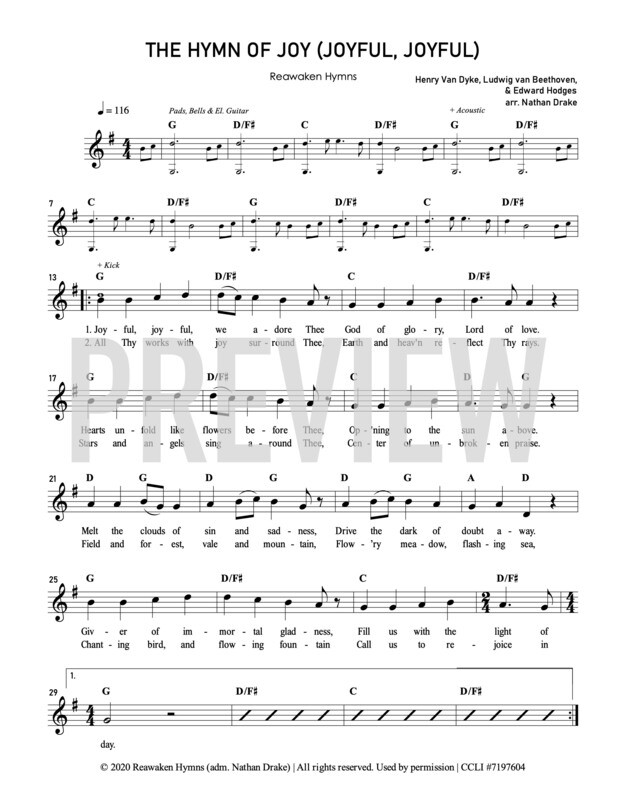 The Hymn of Joy (Joyful Joyful) - Lead Sheet