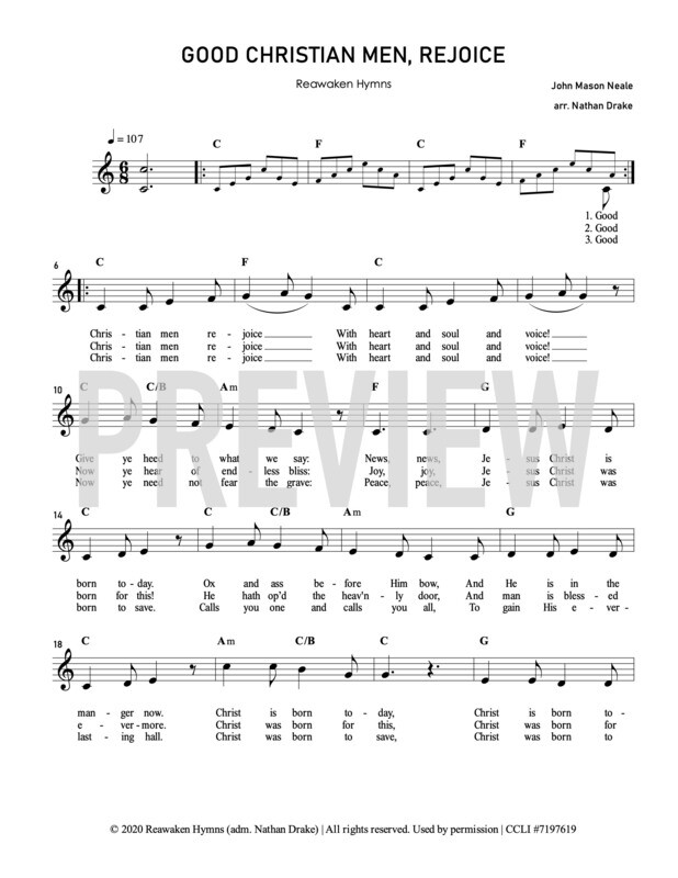 Good Christian Men Rejoice - Lead Sheet