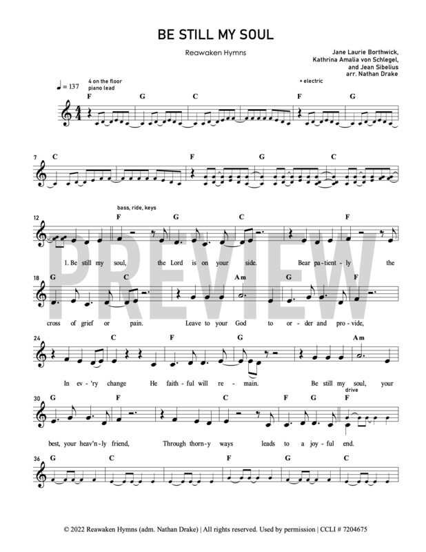 Be Still My Soul - Lead Sheet