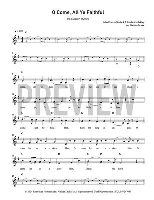 O Come All Ye Faithful (2024) - Lead Sheet