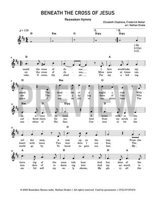 Beneath the Cross of Jesus - Lead Sheet