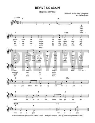 Revive Us Again - Lead Sheet