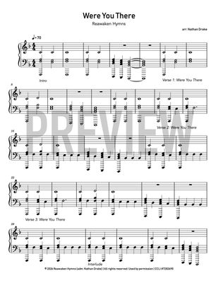 Were You There - Piano Sheet Music