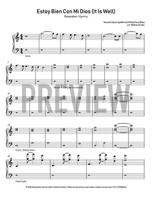 Estoy Bien Con Mi Dios (It Is Well) - Piano Sheet Music