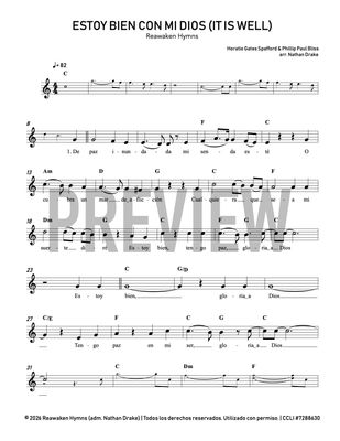 Estoy Bien Con Mi Dios (It Is Well) - Lead Sheet