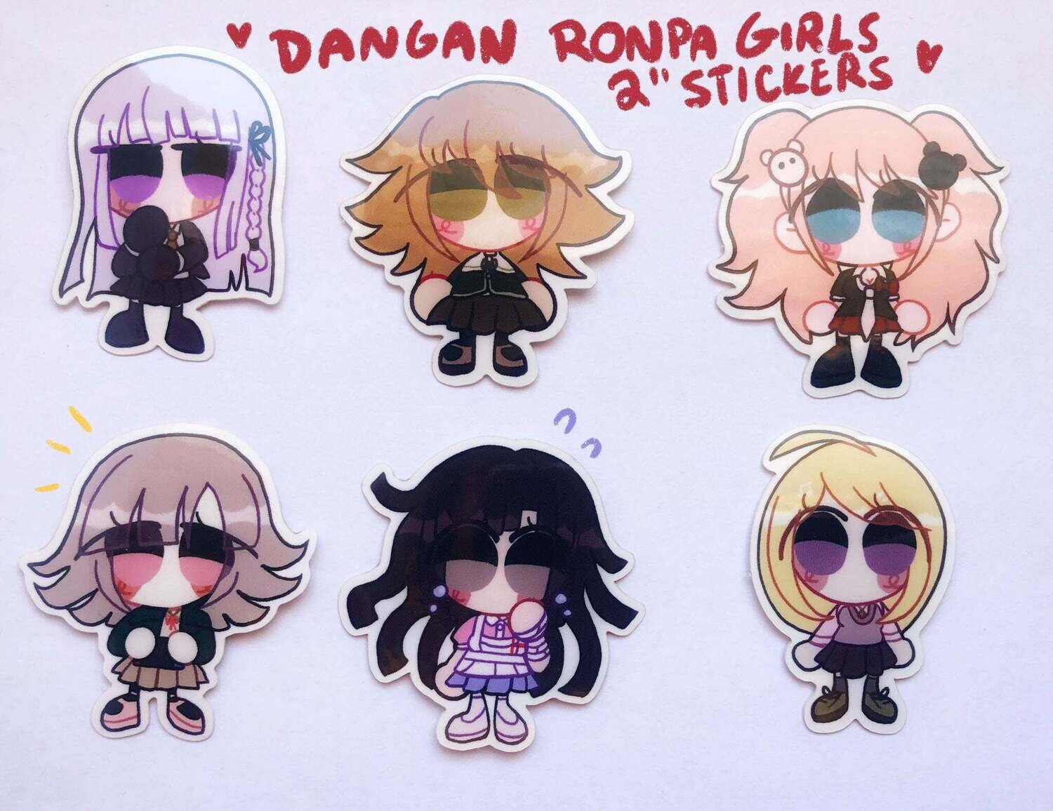 Danganronpa Girls 2” Chibi Vinyl Stickers