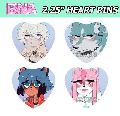 BNA / Brand New Animal Holo Heart Pins