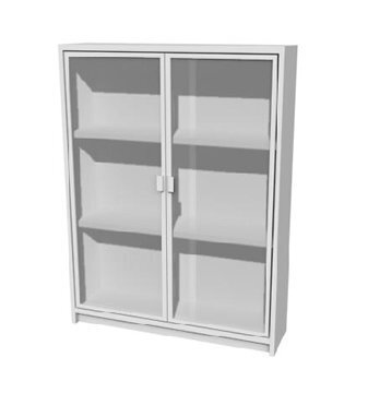 Armario con puertas de cristal