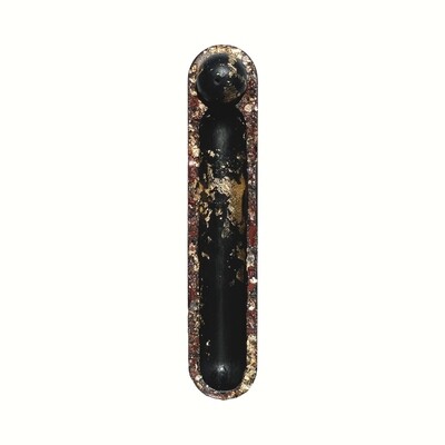 Black Incense Burner with Red Jasper, Gold Leaf, and Gold Mica