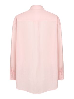 Рубашка из льна розовая