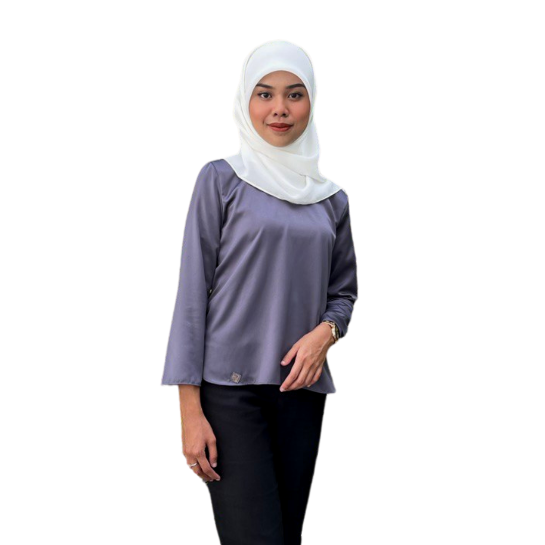 Adreana Blouse in Charcoal Grey