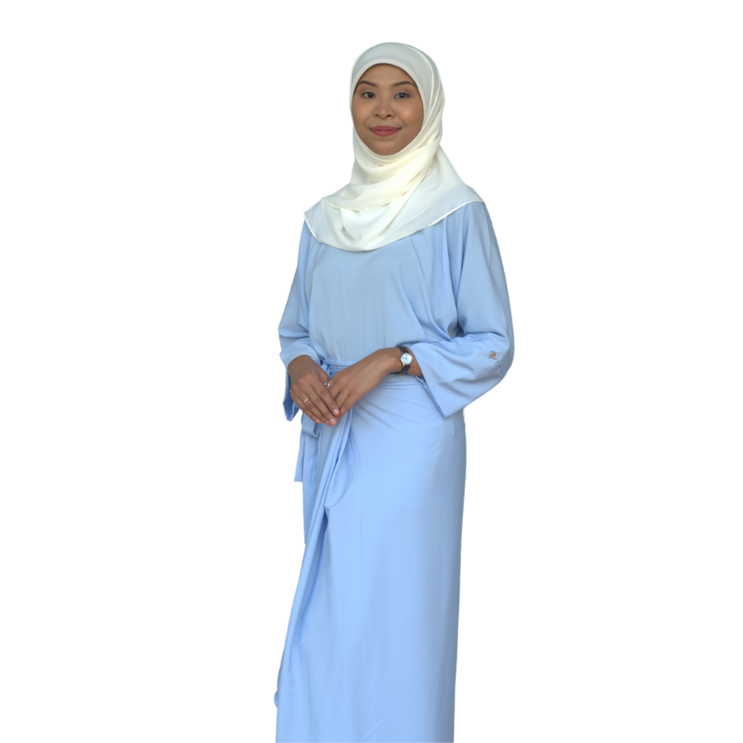 Ad-Leesa Caftan in Blue Salt