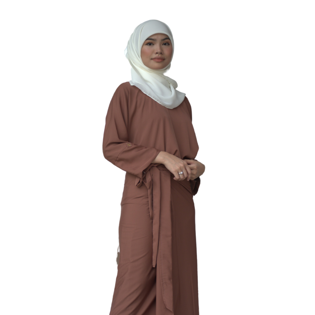 Ad-Leesa Caftan in Brown Toast
